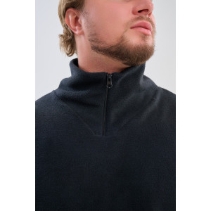 Толстовка мужская №88525 флис (р-ры: 42-56) черный