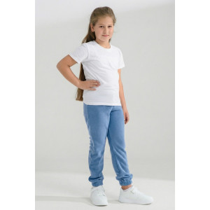 Брюки детские №7493 флис (р-ры: 28-40) голубой