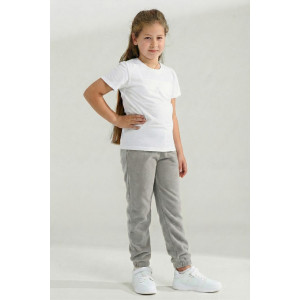 Брюки детские №7493 флис (р-ры: 28-40) светло-серый