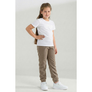 Брюки детские №7493 флис (р-ры: 28-40) капучино