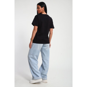 Футболка женская №85656 кулирка (р-ры: 46-56) черный