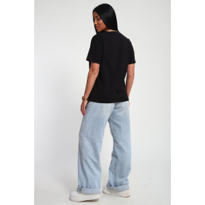 Футболка женская №85655 кулирка (р-ры: 46-56) черный