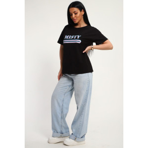 Футболка женская №85652 кулирка (р-ры: 46-56) черный