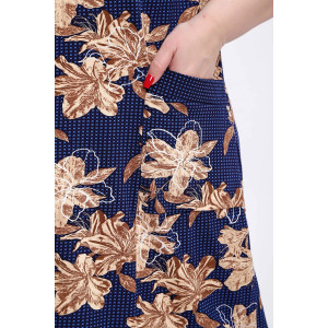 Халат женский №004 кулирка (р-ры: 56-74) лилии