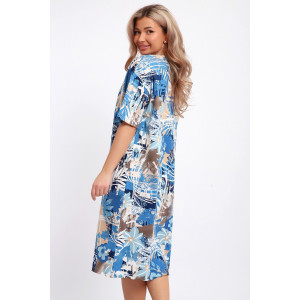 Платье женское №51206 кулирка (р-ры: 54-66) голубой