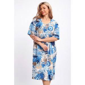 Платье женское №51206 кулирка (р-ры: 54-66) голубой