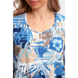 Платье женское №51206 кулирка (р-ры: 54-66) голубой