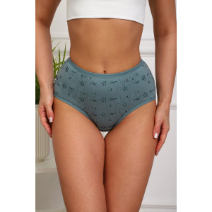 Трусы женские №64944 хлопок стрейч (р-ры: 46-50) зеленый