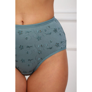 Трусы женские №64944 хлопок стрейч (р-ры: 46-50) зеленый