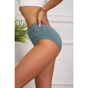 Трусы женские №64944 хлопок стрейч (р-ры: 46-50) зеленый