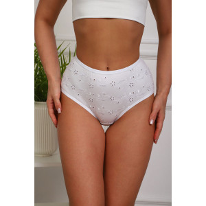 Трусы женские №64944 хлопок стрейч (р-ры: 46-50) белый