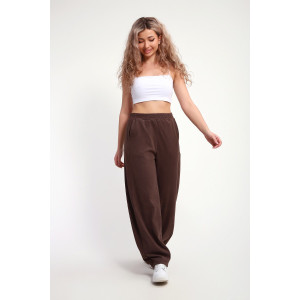 Брюки женские №29025 селаник-флис (р-ры: 38-56) коричневый
