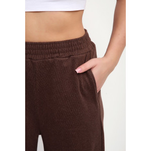 Брюки женские №29025 селаник-флис (р-ры: 38-56) коричневый