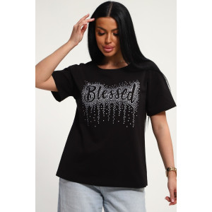 Футболка женская №85654 кулирка (р-ры: 46-56) черный