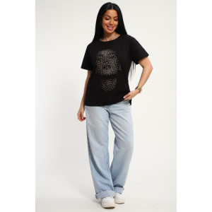 Футболка женская №85653 кулирка (р-ры: 46-56) черный