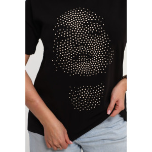 Футболка женская №85653 кулирка (р-ры: 46-56) черный