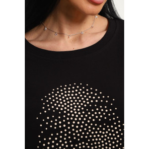 Футболка женская №85653 кулирка (р-ры: 46-56) черный