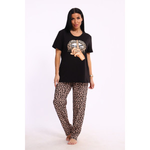 Пижама женская "Губы" кулирка (р-ры: 46-56) 