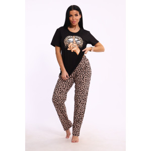 Пижама женская "Губы" кулирка (р-ры: 46-56) 