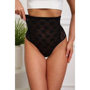 Трусы женские №64943 хлопок стрейч (р-ры: 58-62) черный