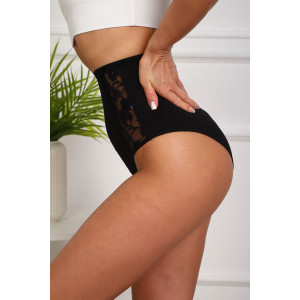 Трусы женские №64943 хлопок стрейч (р-ры: 58-62) черный