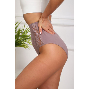 Трусы женские №64943 хлопок стрейч (р-ры: 58-62) кофе