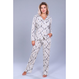 Пижама женская ТК-252.сер кулирка (р-ры: 46-56) серый