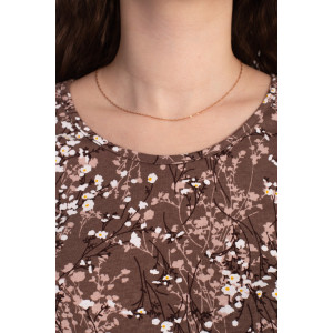 Платье женское "Агния" К-344 кулирка (р-ры: 50-62) ромашка кофе