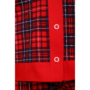 Пижама женская №18062 кулирка (р-ры: 44-54) красный клетка