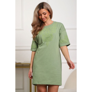 Туника женская №29533 кулирка (р-ры: 46-56) оливковый Туника женская №29533 кулирка (р-ры: 46-56) оливковый
