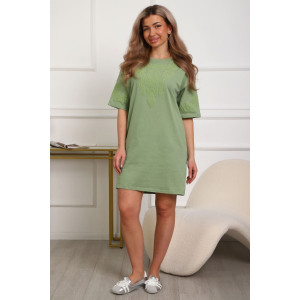 Туника женская №29533 кулирка (р-ры: 46-56) оливковый Туника женская №29533 кулирка (р-ры: 46-56) оливковый