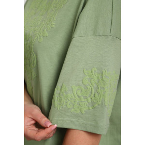 Туника женская №29533 кулирка (р-ры: 46-56) оливковый Туника женская №29533 кулирка (р-ры: 46-56) оливковый