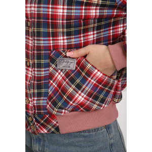 Рубашка женская №1109 фуле (р-ры: 44-52) красный