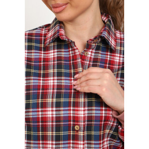 Рубашка женская №1109 фуле (р-ры: 44-52) красный