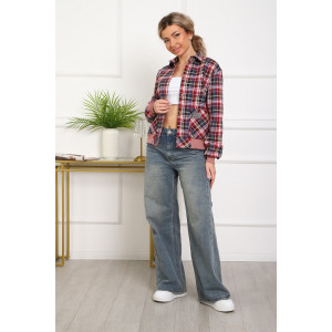 Рубашка женская №1109 фуле (р-ры: 44-52) красный