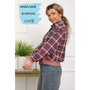 Рубашка женская №1109 фуле (р-ры: 44-52) красный