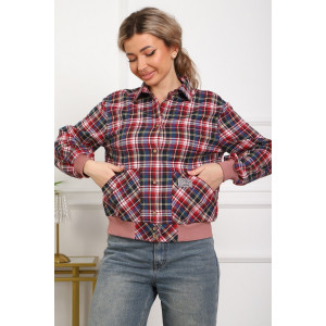 Рубашка женская №1109 фуле (р-ры: 44-52) красный