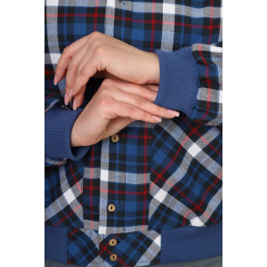 Рубашка женская №1109 фуле (р-ры: 44-52) синий