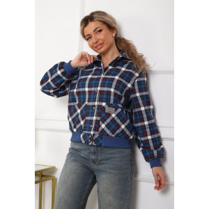 Рубашка женская №1109 фуле (р-ры: 44-52) синий