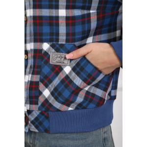 Рубашка женская №1109 фуле (р-ры: 44-52) синий