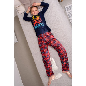 Пижама детская "ПижКл" кулирка (р-ры: 134-176) синий