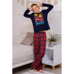 Пижама детская "ПижКл" кулирка (р-ры: 134-176) синий