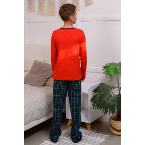 Пижама детская "ПижКл" кулирка (р-ры: 134-176) красный