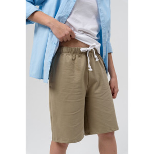 Шорты детские ШФ01 футер с лайкрой 2-х нитка (р-ры: 134-176) бежевый