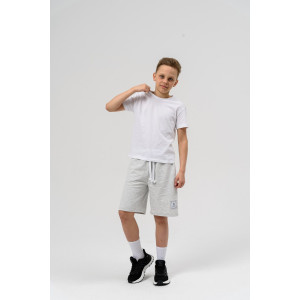 Шорты детские ШФ01 футер с лайкрой 2-х нитка (р-ры: 134-176) серый