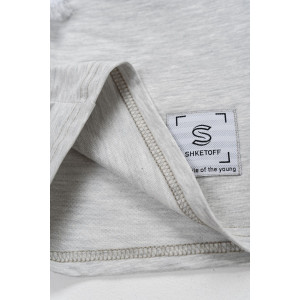 Шорты детские ШФ01 футер с лайкрой 2-х нитка (р-ры: 134-176) серый