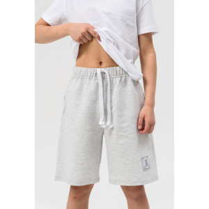 Шорты детские ШФ01 футер с лайкрой 2-х нитка (р-ры: 134-176) серый