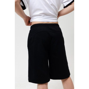 Шорты детские ШФ01 футер с лайкрой 2-х нитка (р-ры: 134-176) черный