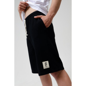 Шорты детские ШФ01 футер с лайкрой 2-х нитка (р-ры: 134-176) черный