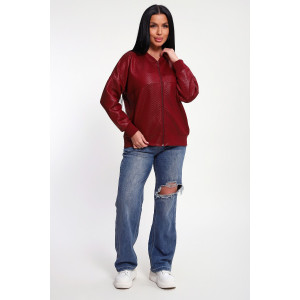 Бомбер женский №20691 капитоний (р-ры: 46-56) бордовый